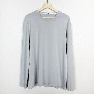 Lululemon Mens Switch Up Long Sleeve Crew Neck‎ Top in Grey Size Large